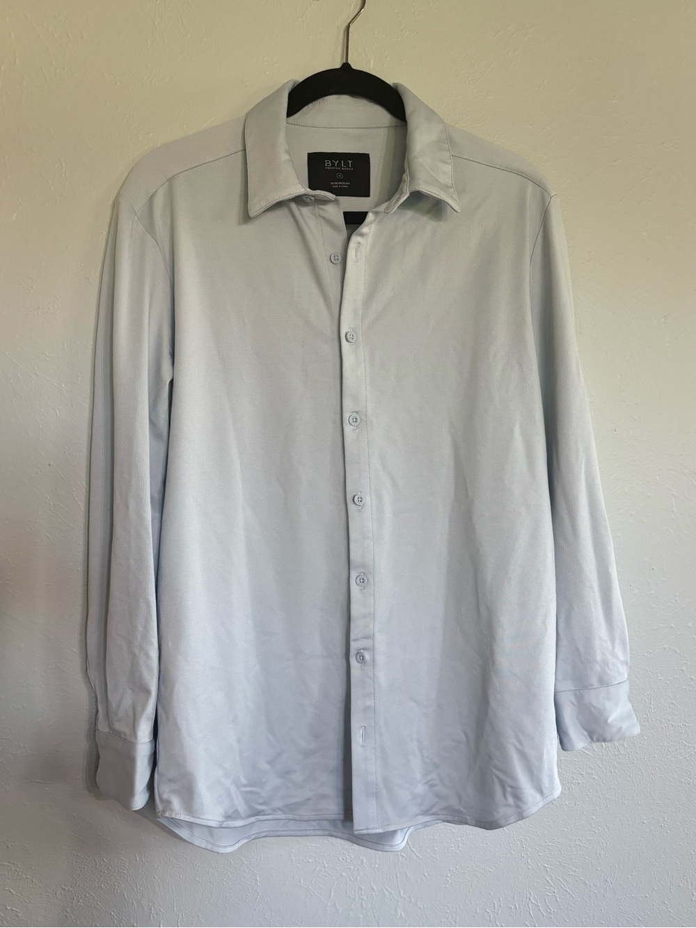 BYLT Premium Basics Pale Blue Long-Sleeve Button-Down Shirt